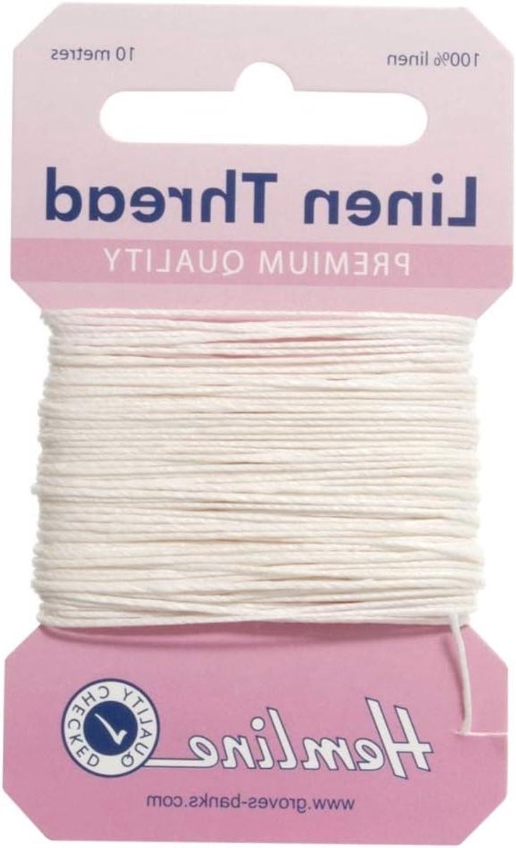Linnen Draad - Naaidraad Stoffering - Repareren Bekleding - 100% Linnen - 10 meter - Wit