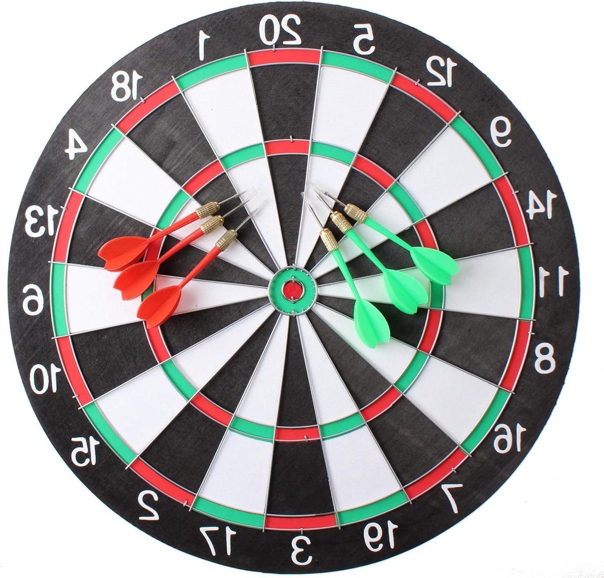 Dartbord met Darts - Dartspel Set - Entertainment Thuis - Tweezijdig Gebruik - 405 cm Diameter - Multicolor