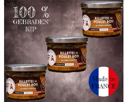 FFA - Rillettes de POULET ROTI - 100% Gebraden Kip - 160g - (3-PACK)