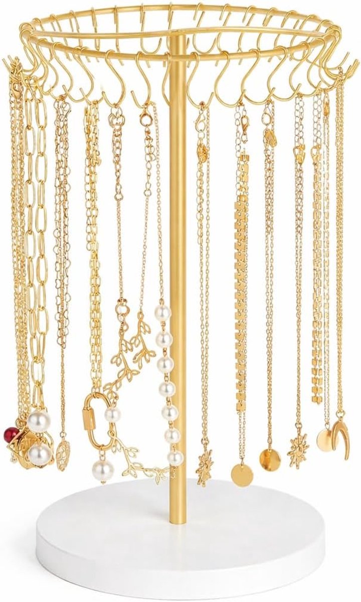 Halskettenständer Van Metall Mit 22 Haken Schmuck Organizer Für Halsketten, Armbänder Und Schlüsselhalter