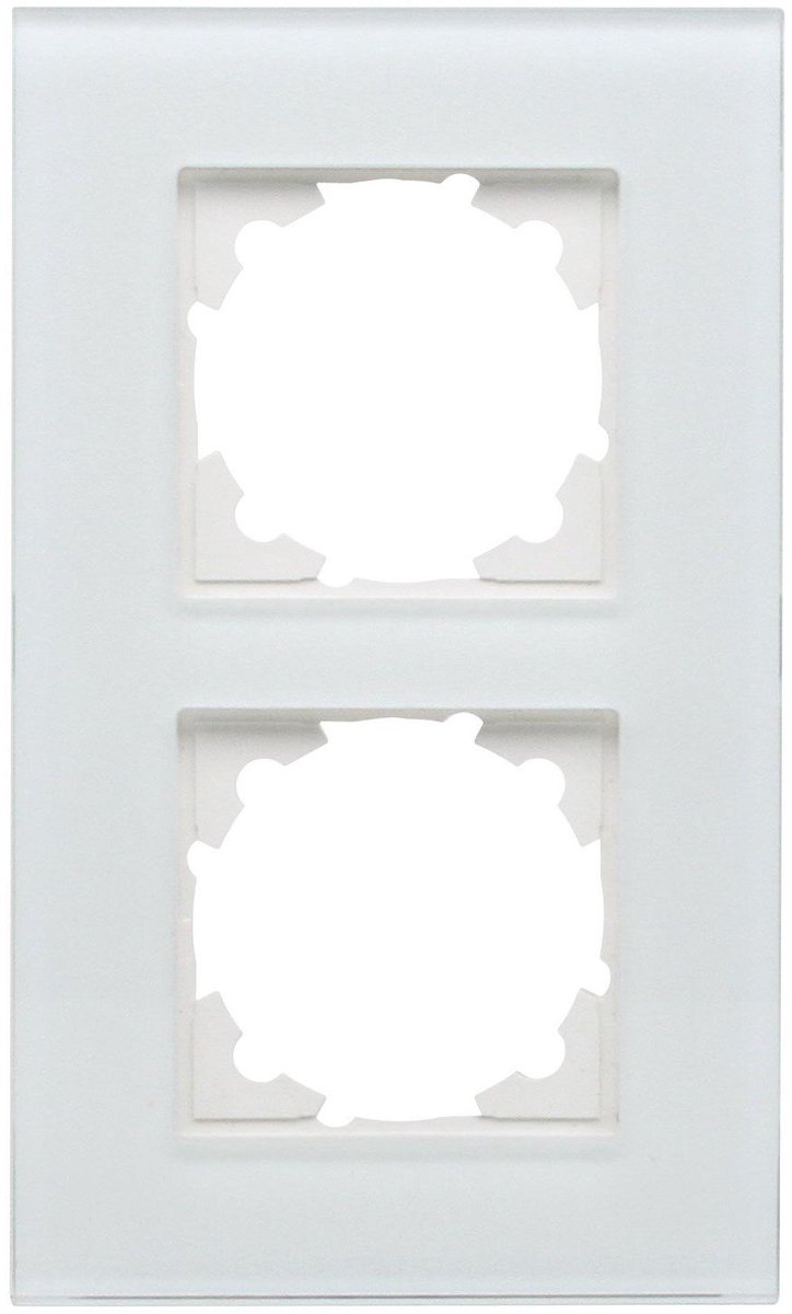 Afdekraam Dubbel - Wanddecoratie Frame - Stopcontact Afwerking - Hoogwaardig Materiaal - 22.7 x 13.3 cm - Mintgroen