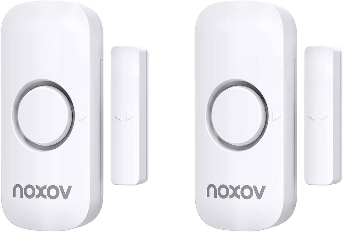 Raamalarm Deuralarm - Veiligheidssensor Inbraakalarm - Kinderen Beveiligen - Draadloze Contactsensor - 55 x 45 x 35 cm - Wit