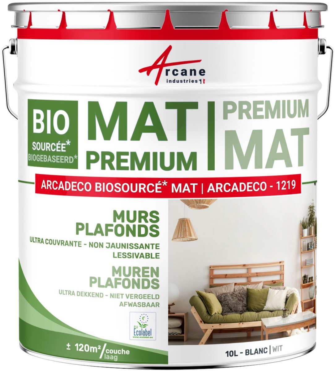 Matte muur- en plafondverf: ARCADECO - 1219