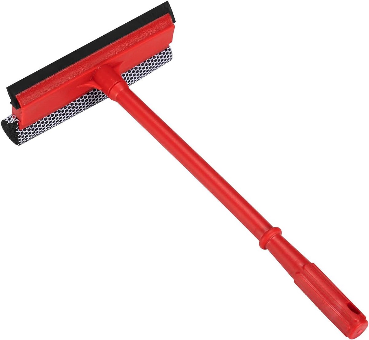 Raamwisser 2-in-1 - Ruitenreiniger Wisser - Ramen Schoonmaken - Rubberen en Sponsblad - 404 cm - Rood