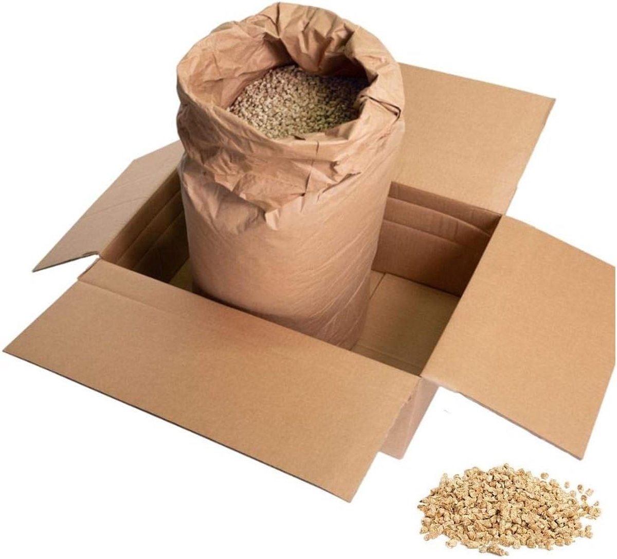 Knaagdier Strooisel Pellets - Bodembedekking Kleine Dieren - Verbeteren Dierklimaat - Sterk Absorberend - 15 kg - Natuurlijk