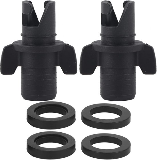 Ventiel Adapter - Luchtpomp Connector - Watersport Uitrusting - Lekvrij Ontwerp - 5.6 cm Lengte - Zwart — afbeelding 4
