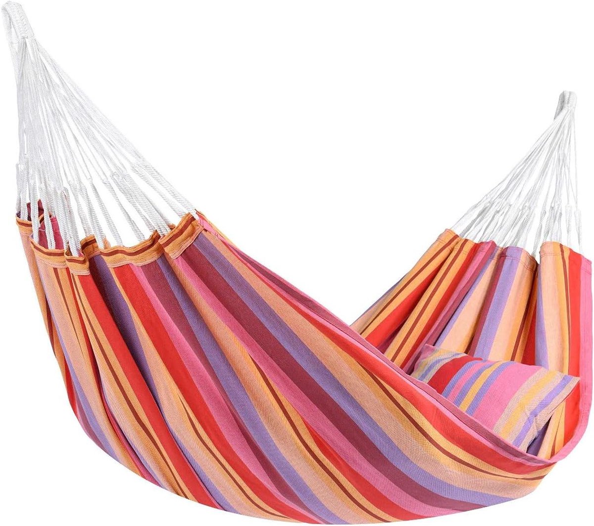 Dubbele Hangmat - Lounge Bed - Buiten Ontspannen - Makkelijk Draagbaar - 43 x 23 cm - Multicolor