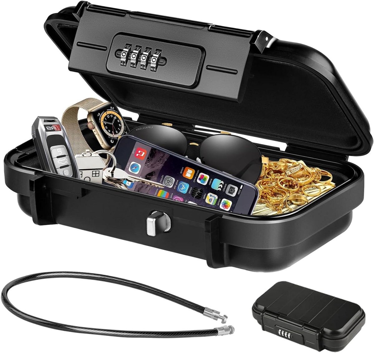 Draagbare Kluis - Combinatiebox Veilig - Reizen en Opslag - Waterdicht ABS Materiaal - 21.6 x 10.9 x 6.6 cm