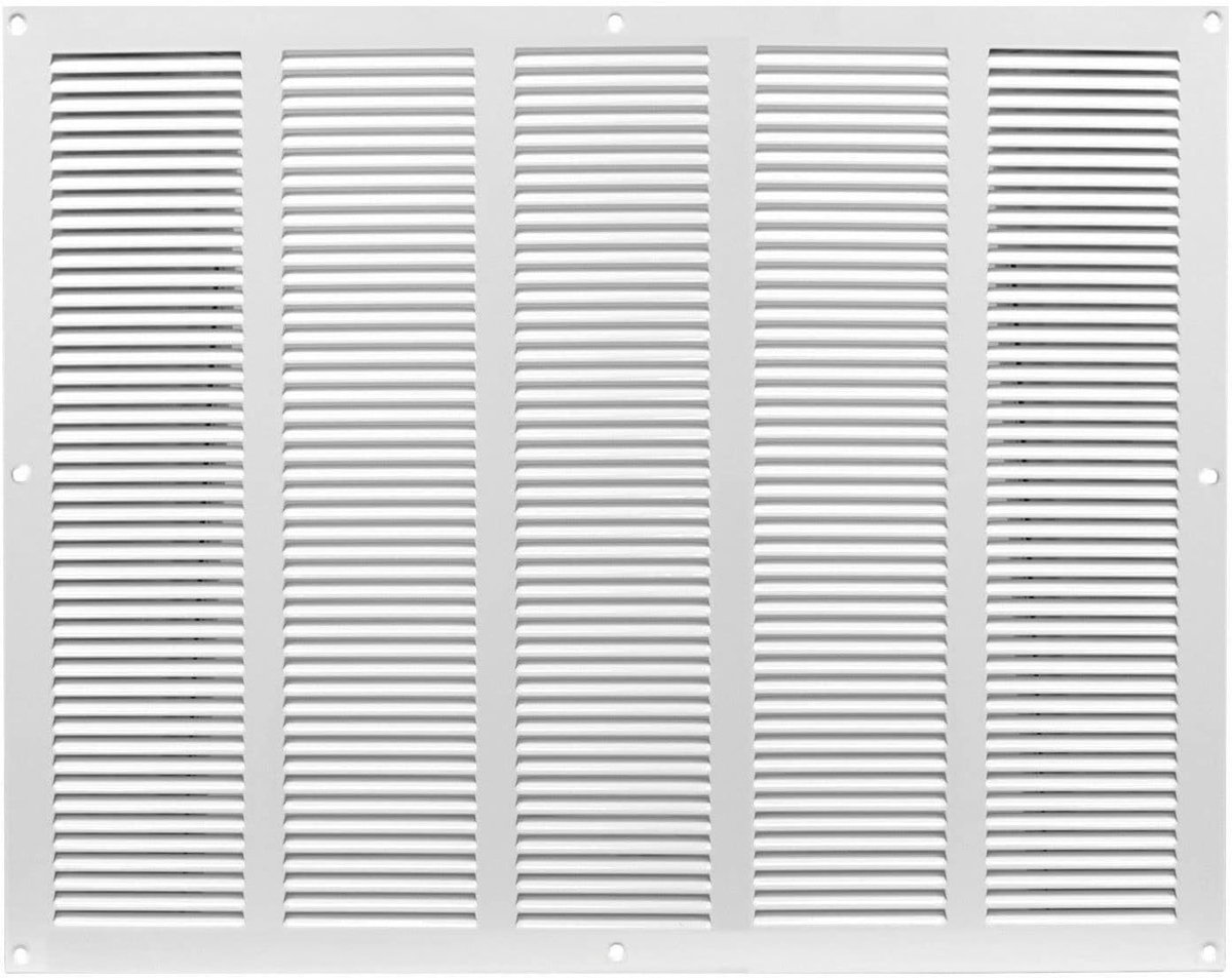 Ventilatie Rooster - Lucht Roostertje - Wand Afdekking - Met Hor - 50x40 cm - Wit