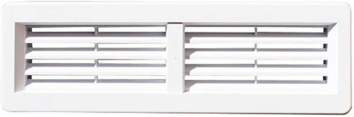 Ventilatierooster Vlakke Kanaal - Afvoerluchtrooster Insectenwering - Ventilatie Afsluiten - Insectenwerend Gaas - 55 x 220 mm - Wit