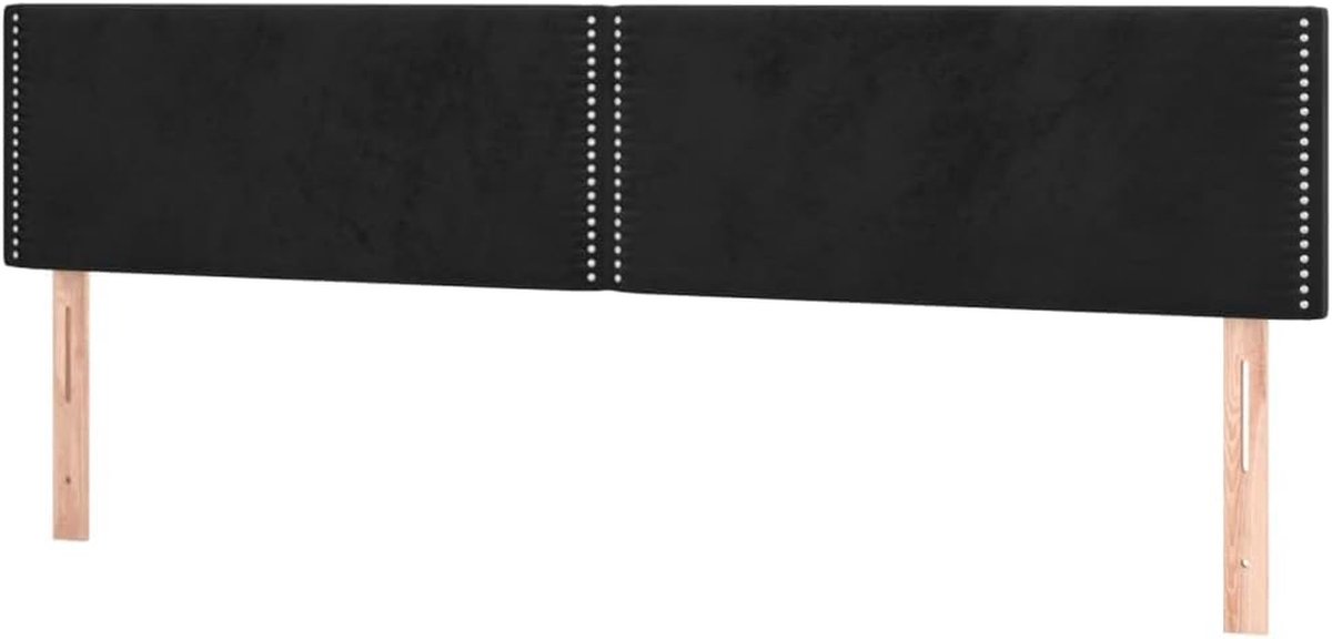 Hoofdbord LED - Bedonderdeel Houten hoofdbord - Bedombouw Verfraaien - Verstelbare Hoogte - 180x5x78/88 cm - Zwart