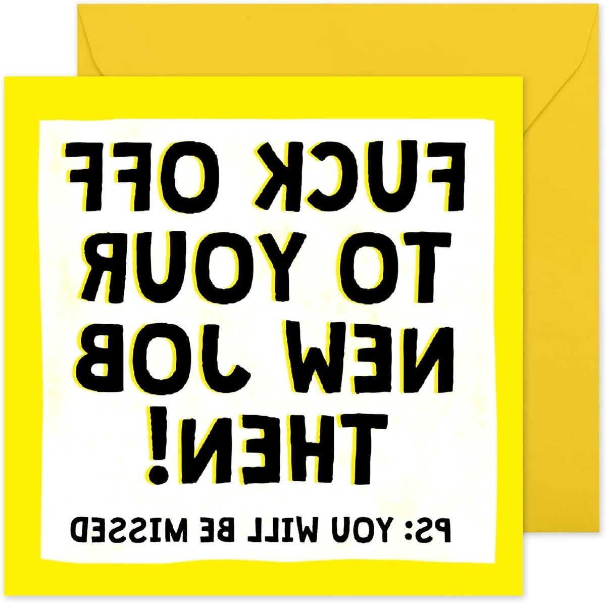 Grappige Afscheidskaart - Collega Kaart Vaarwel - Collega Feliciteren - Met Grappige Stickers - 145 x 145 mm - Multi