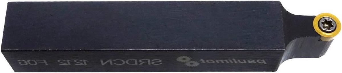 Draaibeitel met snijplaat - Metaalbewerking gereedschap - Metaal bewerken - Hardmetalen snijplaat - 12 x 12 mm - Zilverkleurig