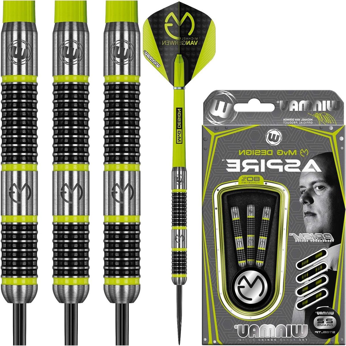 Steeltip Darts Set - Wolfraam Darts - Darts Spelen - 80% Wolfraam Kwaliteit - 22 gram - Zilver