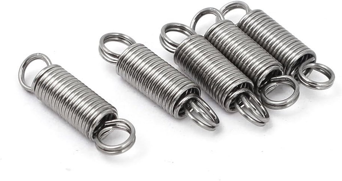 Trekveer - Spanveer Veren - Bevestigen Onderdelen - Roestvrij Staal - 0.6x5x20mm 5 Stuks - Zilverkleurig
