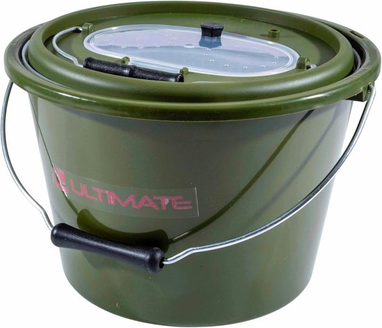 Aasvisemmer - Aasopslag emmer - Levend aas bewaren - Met uitneembare mand - 15 liter - Veelkleurig — afbeelding 4