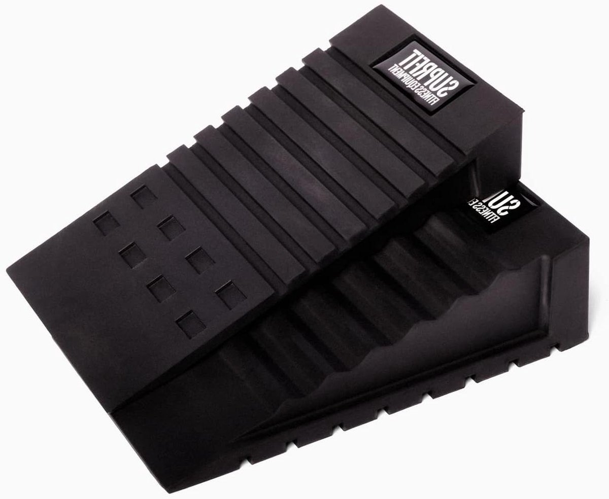 Squat Ramps - Kniebuig wiggen - Fitness training - 3-in-1 verstelbaar - Set van 3 hoogtes - Zwart