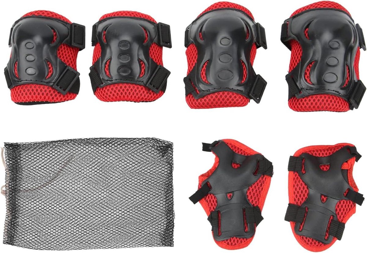 Kinderen Beschermset - Valbescherming Set - Sport en Spel - Ademende Stoffen - 3-delige Set - Zwart