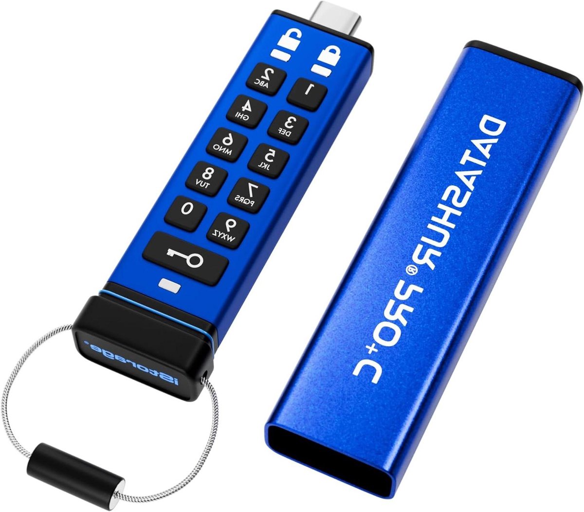 Beveiligde USB Stick - Data Opslag - Gevoelige Data Beschermen - PIN Beveiligd - 128 GB - Zwart