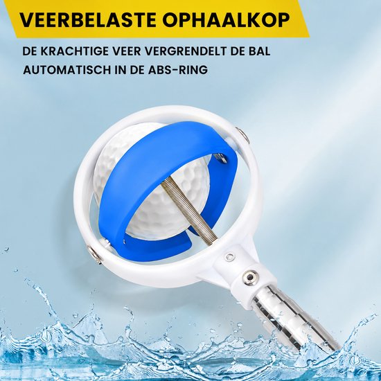 JC's® Golfbalhengel - Golfhengel - Telescopische golfhengel - Golfbal hengel - 2.75 meter - Extra stevig constructie van jcs — afbeelding 3