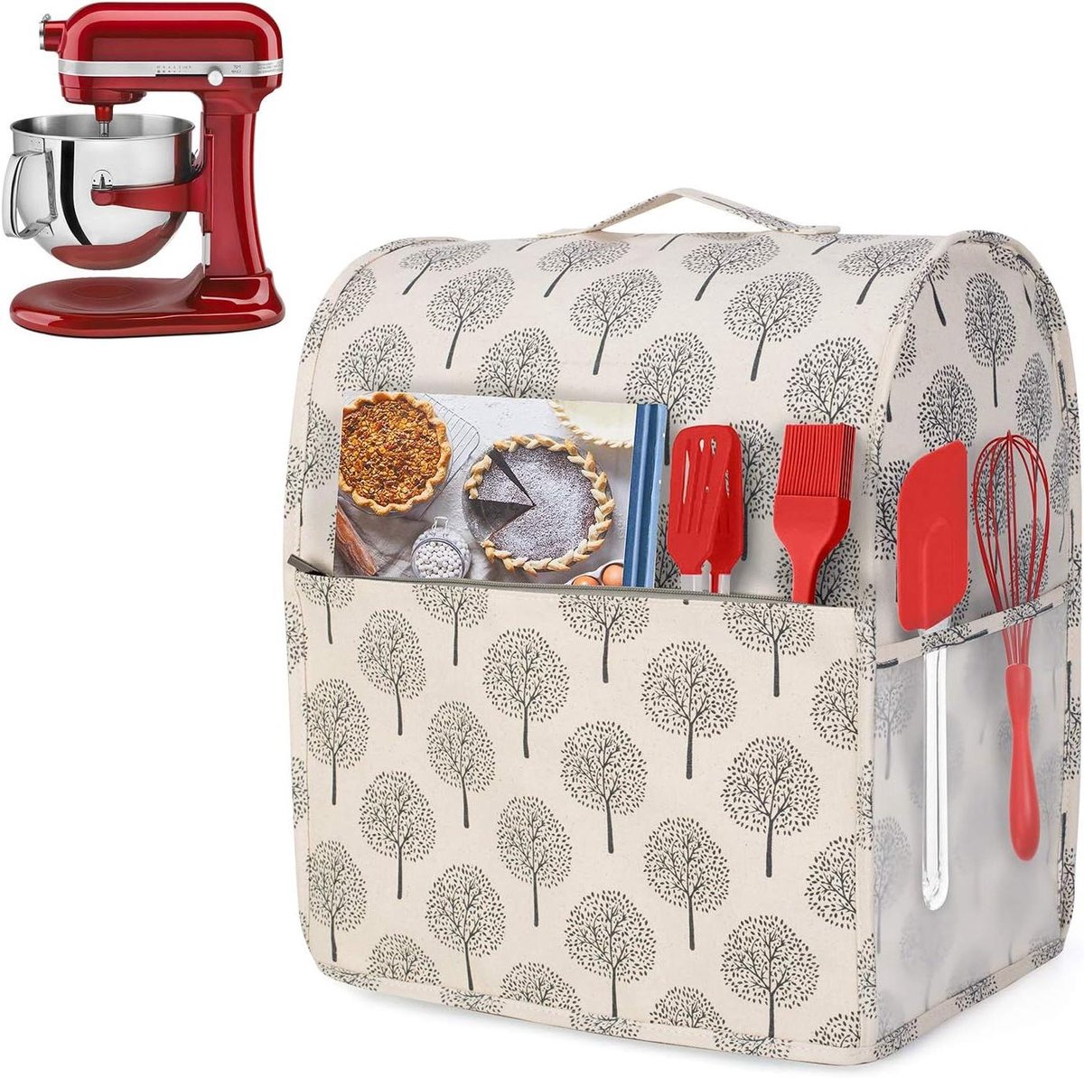 Mixerhoes Stofkap - Beschermhoes Mixer - Keuken Organisatie - Waterafstotende Voering - 35.8 x 23 x 40.2 cm - Groen