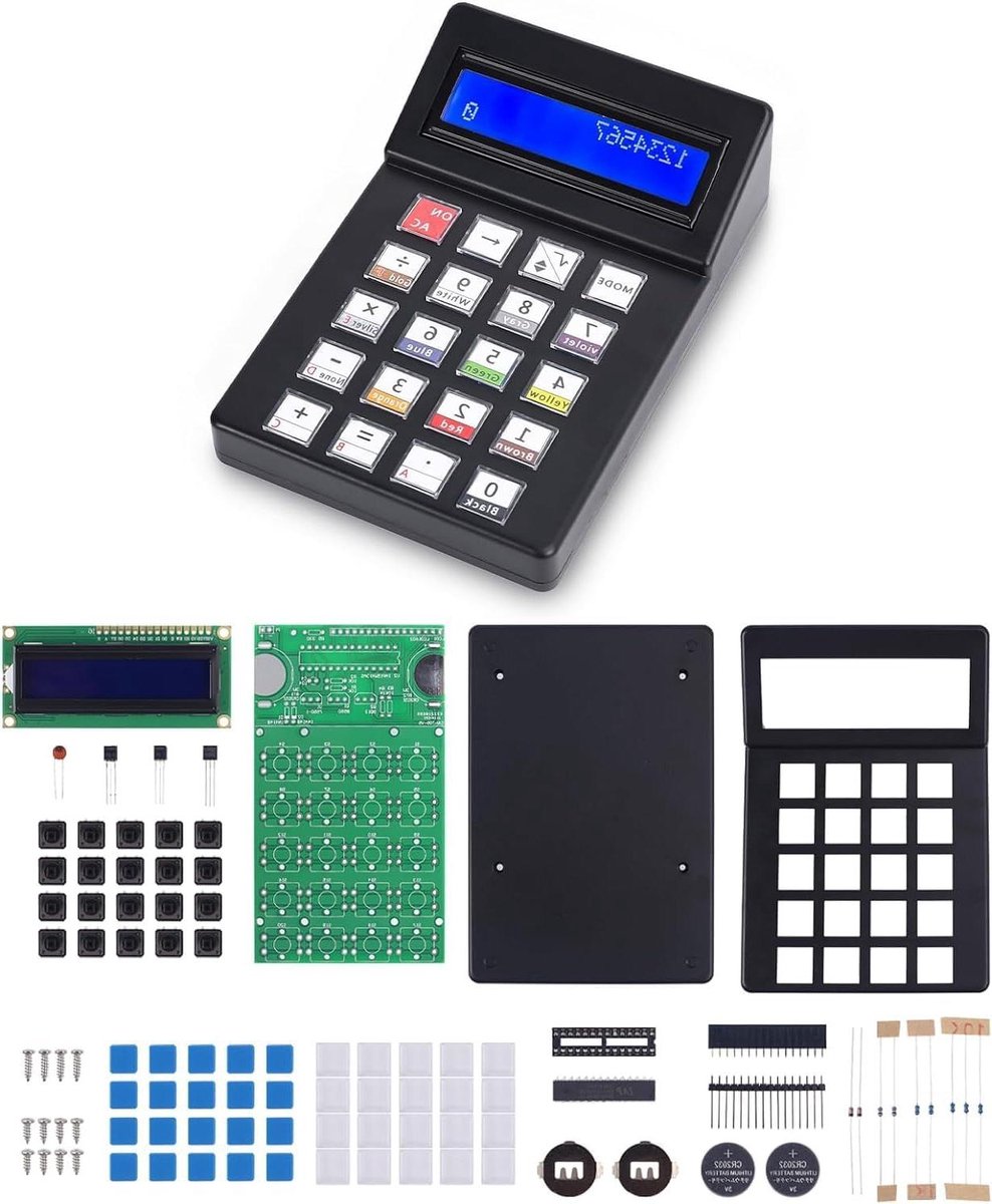 Elektronische Rekenmachine - Doe-het-zelf Rekenmachine Kit - Elektronica Leren - LCD Display - 17 x 12 x 4.5 cm