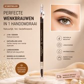 Valleynet | Waterproof Wenkbrauwpotlood | Donkerbruin | Langdurige Brow Pencil met Gratis Puntenslijper voor Natuurlijk Gevormde Wenkbrauwen