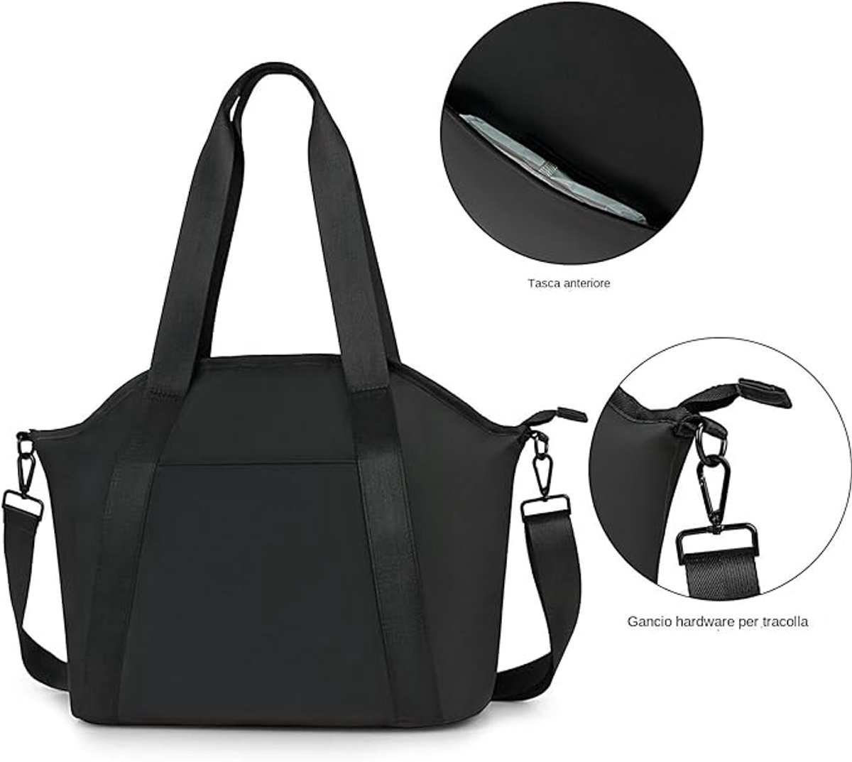 Luiertas Tote - Waterdichte Opbergtas - Luxe Luiertas Grote Capaciteit - Waterproof Mom Bag - met Schouderriem - Modieuze Verzorgingstas en Reistas - voor Babybenodigdheden - Creme – foto 6