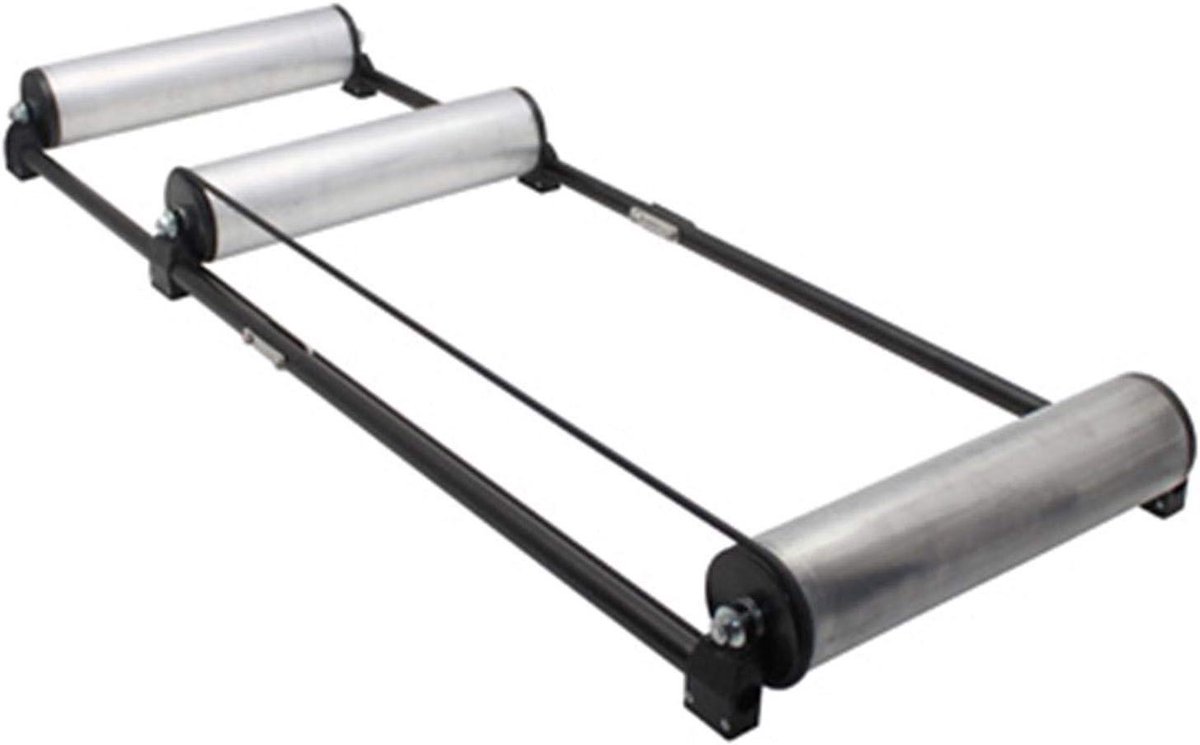 Fietstrainer Aluminium - Hometrainer - Binnen Fietsen - 3 Rollen Systeem - Standaard Maat - Aluminiumkleur