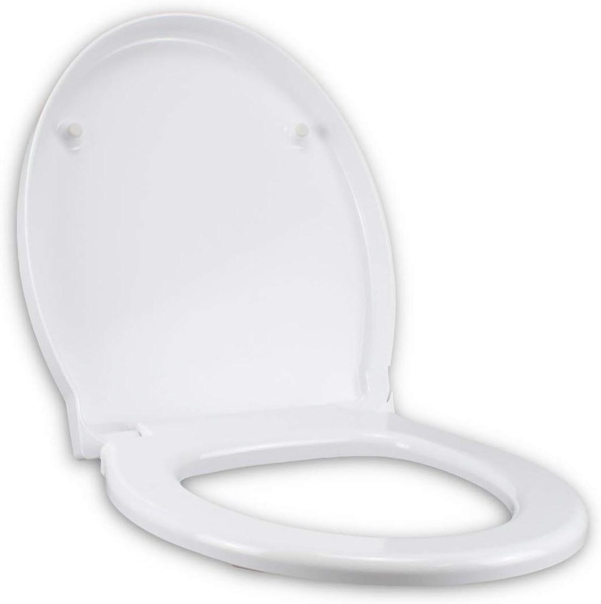 Toiletbril - WC-bril Toiletdeksel - Badkamer Verbetering - Roestvrijstalen Scharnieren - Standaard Maat - Wit
