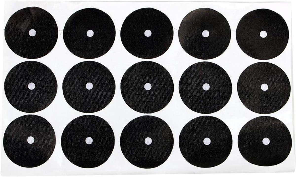 Billiard Point Stickers - Pool Table Markers - Billiard Training - Waterproof Fabric - 35mm American - Black