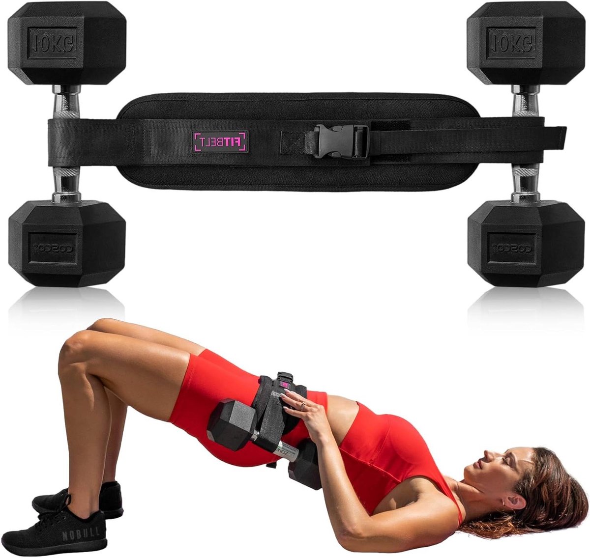 Heup Stuwriem - Glute Trainer - Thuis Trainen - Extra Vulling - Eén Maat - Zwart