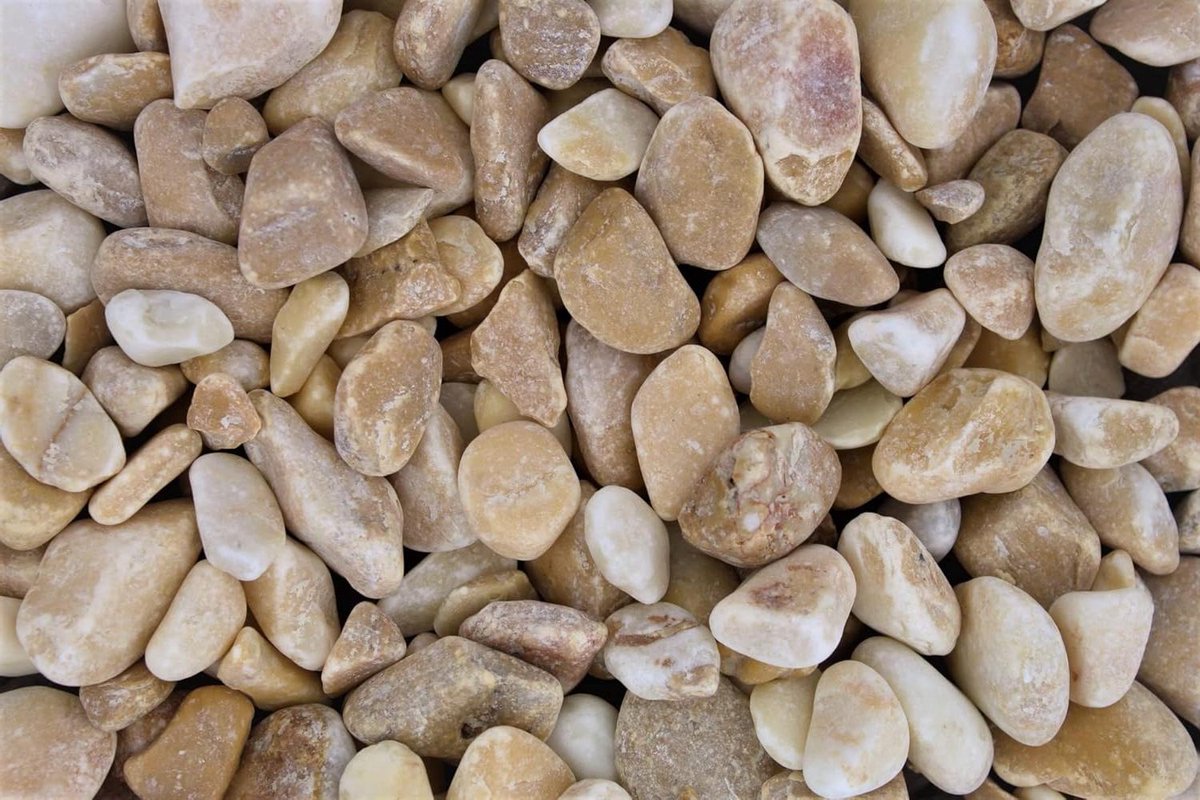 Natuurgrind Giallo Siena - Tuingrind Vijvergrind - Tuin Decoratie - Gewassen Korrel 15-25mm - 5 kg - Geel