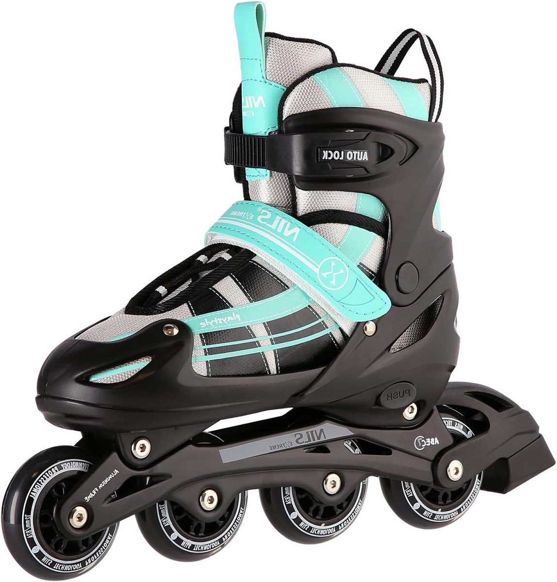 IJshockeyschaatsen - Schaatsen Hockeyschaatsen - IJshockey en Skaten - 2-in-1 Functioneel - Verstelbaar S (31-34) - Blauw-Groen