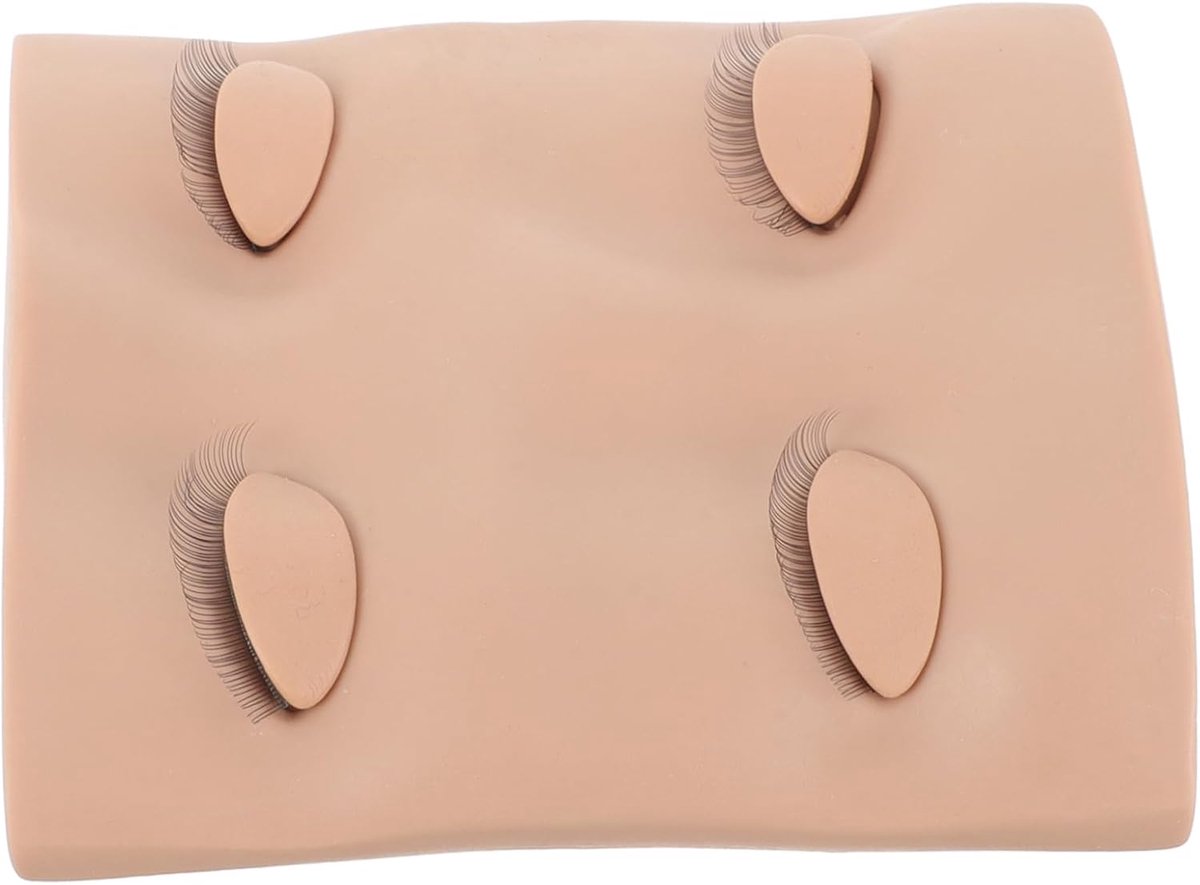 Wimper Mannequin Hoofd - Oefenhoofd Oogleden - Wimperverlenging Leren - Met Vervangbare Oogleden - 11.5 cm - Zwart