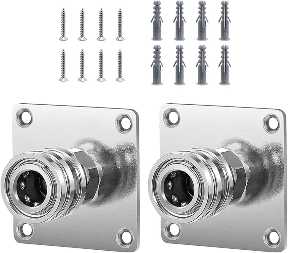 Hogedrukreiniger Houders - Accessoire Houders - Gereedschap Organiseren - Roestvrijstalen Constructie - 2 Stuks - Zilverkleurig