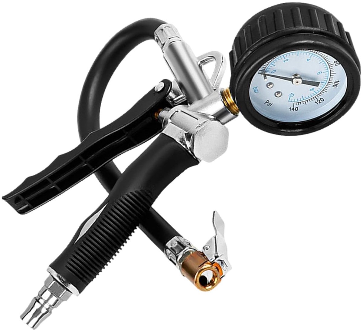 Bandenspanningsmeter - Autobanden tool - Veilig Rijden - Nauwkeurige Metingen - 0-140 PSI - Zilver