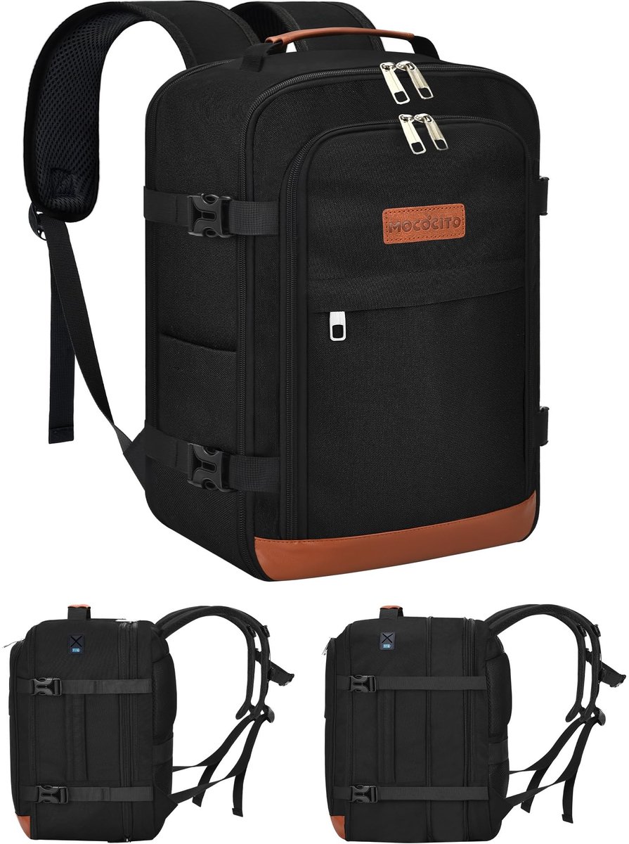 Dailygoods- Reistas Handbagage 40x30x20 - Uitbreidbaar 30L - Waterdicht - Rugzak voor Dames/Heren - Laptop Rugzak - Casual Dagrugzak
