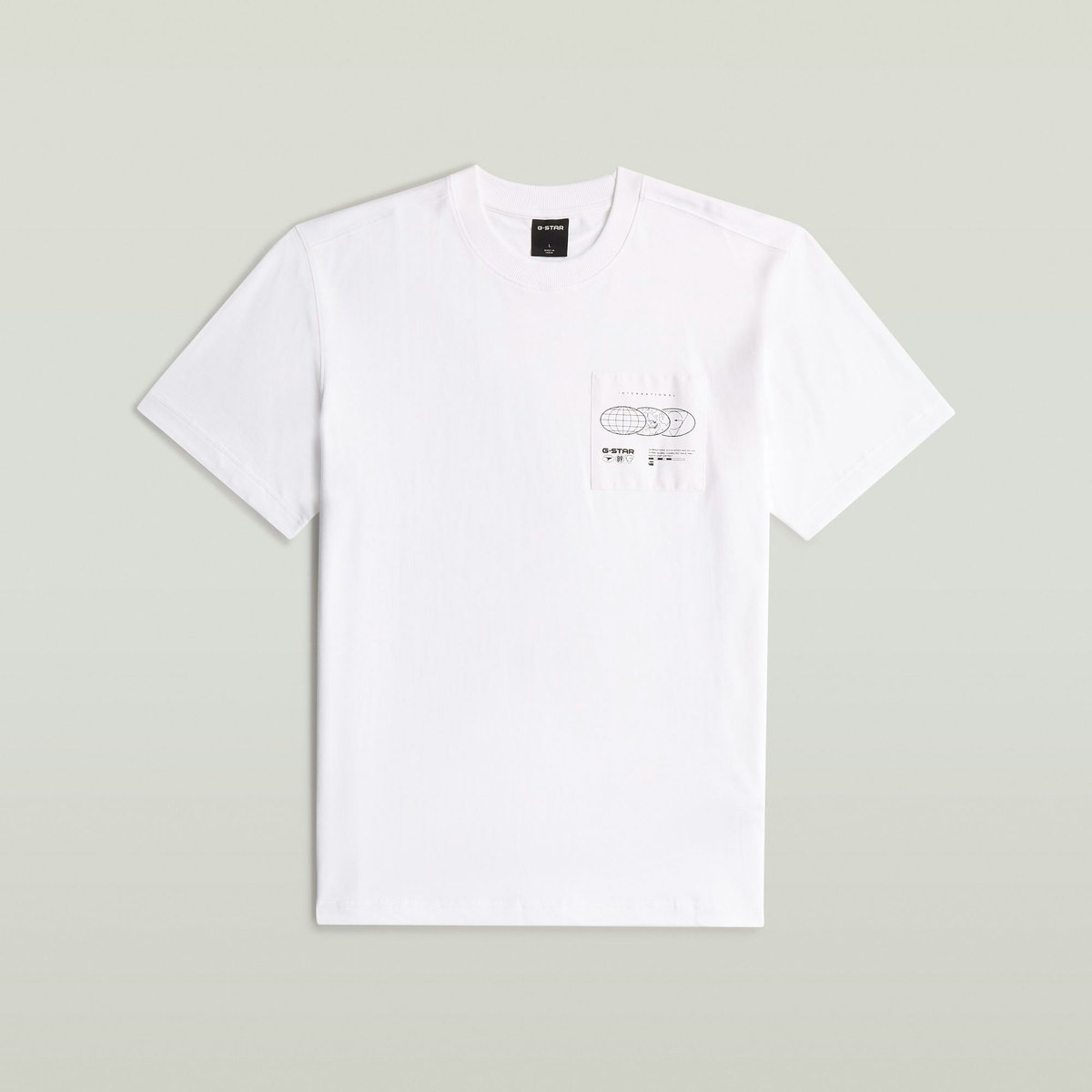 G-Star Applique gr r t Heren T-shirts Wit