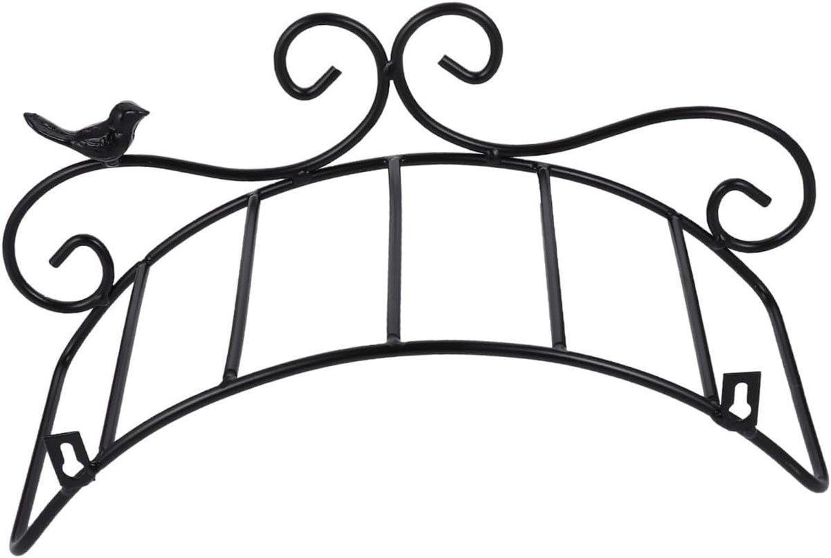 Tuinslanghouder Wandmontage - Decoratief Opbergrek - Tuin Organiseren - Antieke Stijl - 378 cm - Zwart