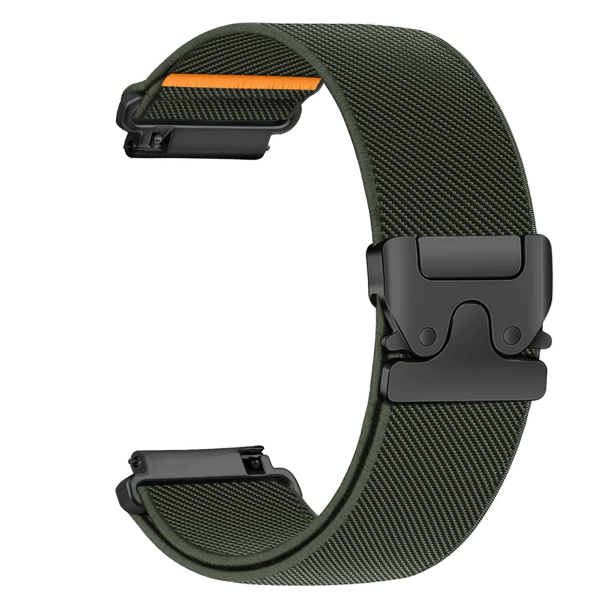 Dailygoods- Elastische Nylon Band 20mm - Horlogebandje voor Galaxy Watch 7/6/5/4 - Horlogebandje voor Garmin Venu 3/2 - Horlogebandje voor Huawei GT 6/5/4 - Verstelbaar en comfortabel - Horlogeband