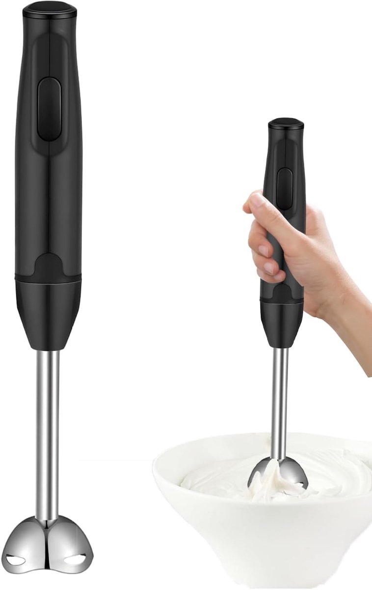 Hand Blender - Mixer Staaf - Eten Bereiden - 400 Watt Motor - 38 cm - Zilver