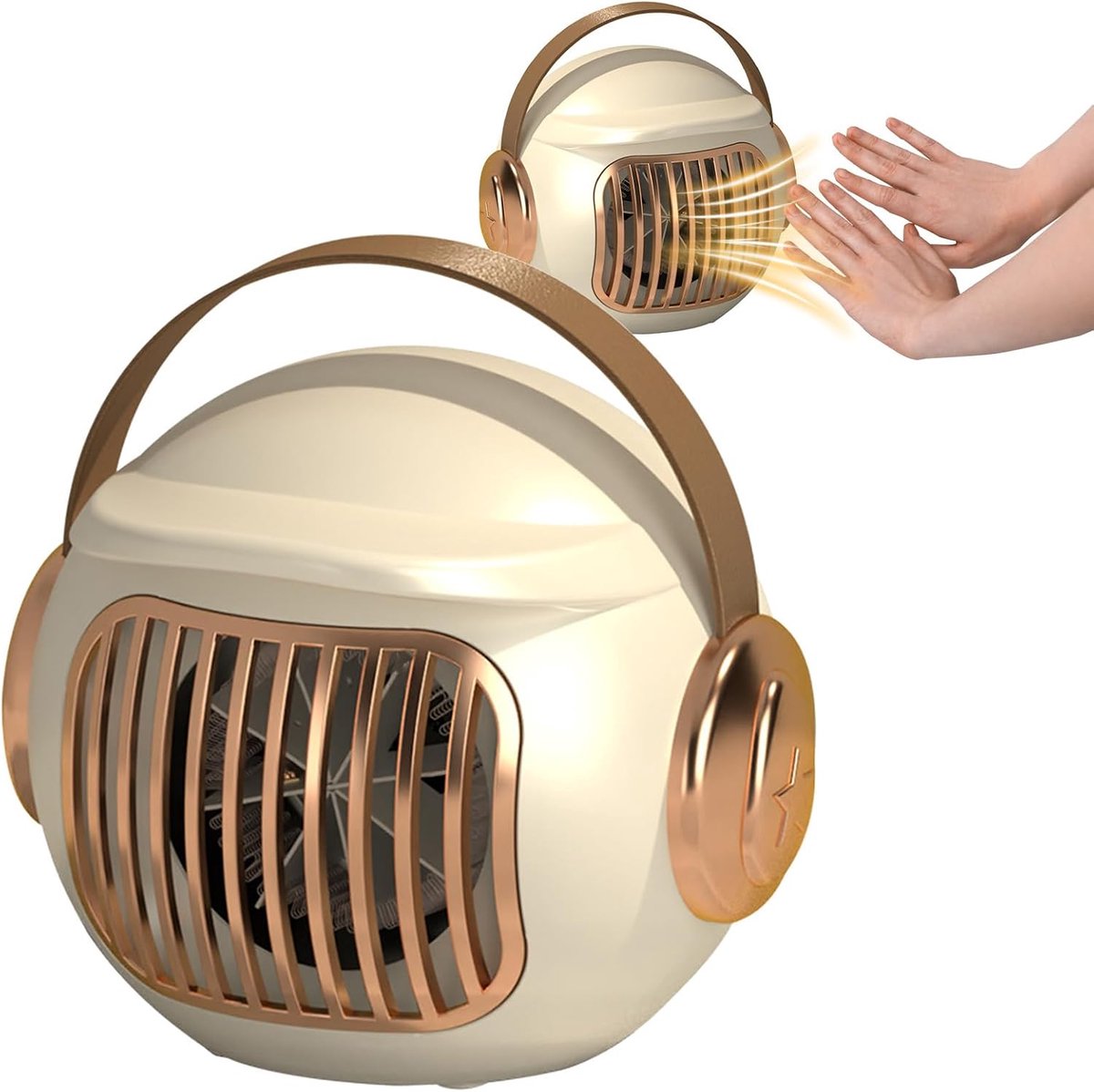 Ventilatorkachel Verwarming Droger Kamer Verwarmen 4-in-1 Functie 19x21x19 cm Wit