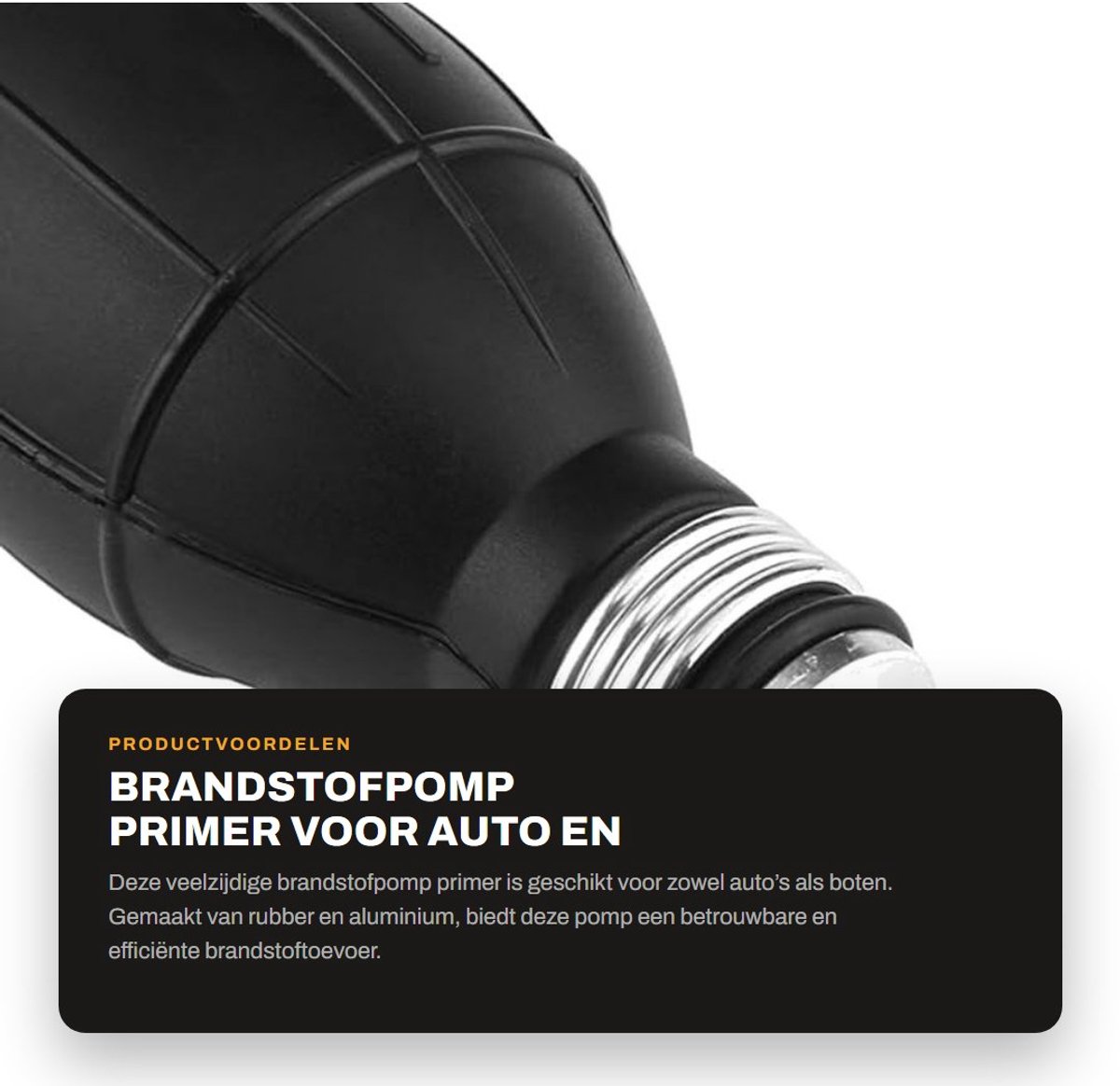 Dailygoods- Brandstofpomp Elektrisch - Universeel Voor Auto/Motorfiets/Boot - Rubber/Aluminium - Ingangsconnectoren 6/10/12 mm - 150 x 43 mm - Eenvoudig Vullen Dieselmotoren - Brandstofhandpomp