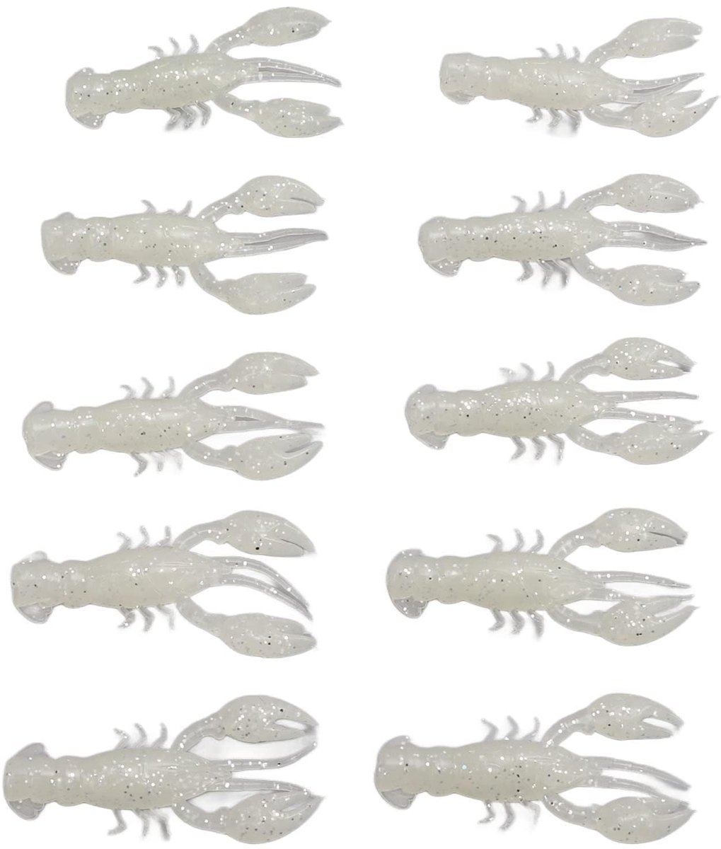 Dailygoods- Kunstmatige Vissenaas Zacht - 10 Stuks - Garnalen/Aas - Kreeft/Klauw - Flexibel PVC - 5,5 cm - Herbruikbaar