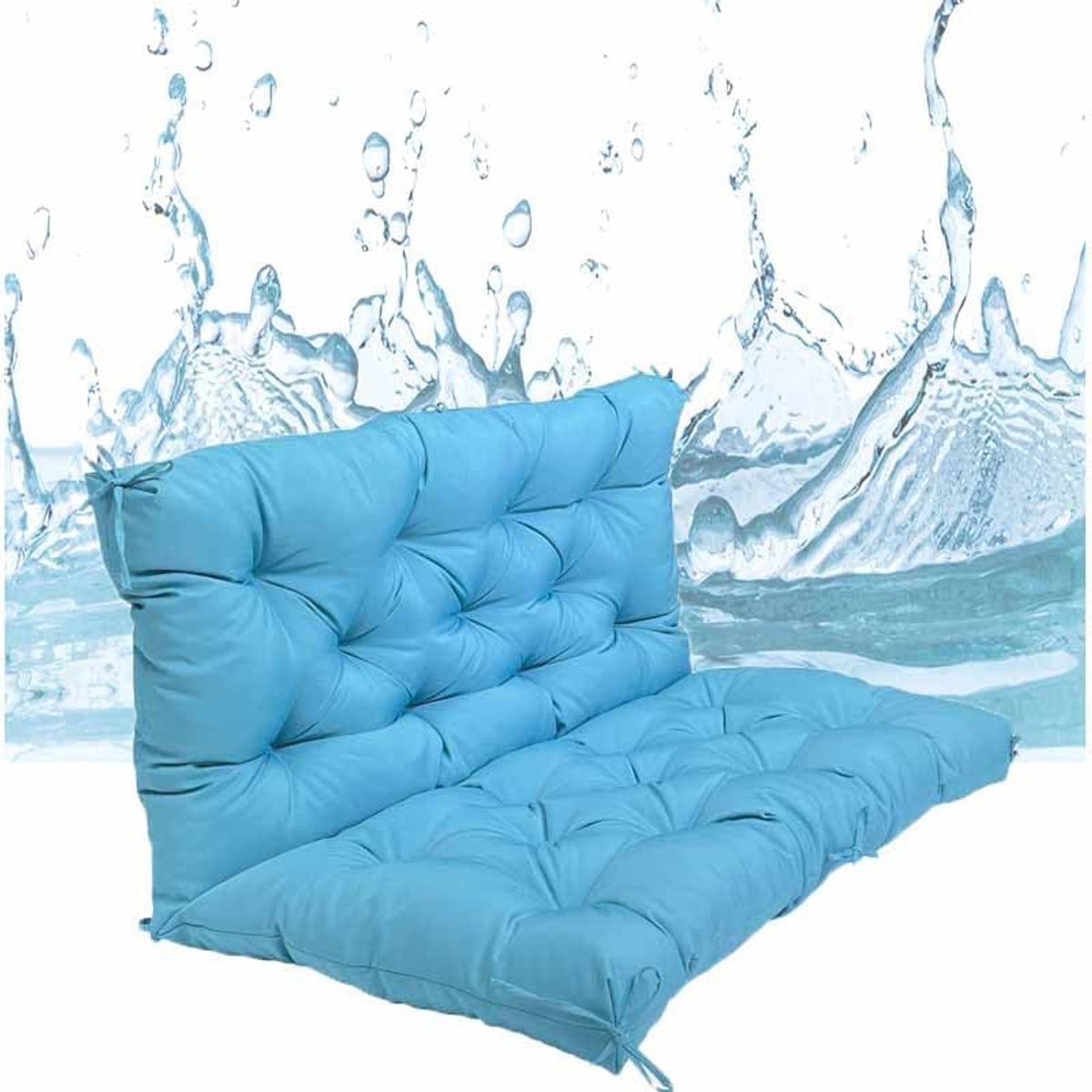Terrasschommel zitkussens - Bankkussens met rugleuning - Buiten ontspannen - Waterdicht en zonbestendig - 100 cm lengte - Diverse kleuren