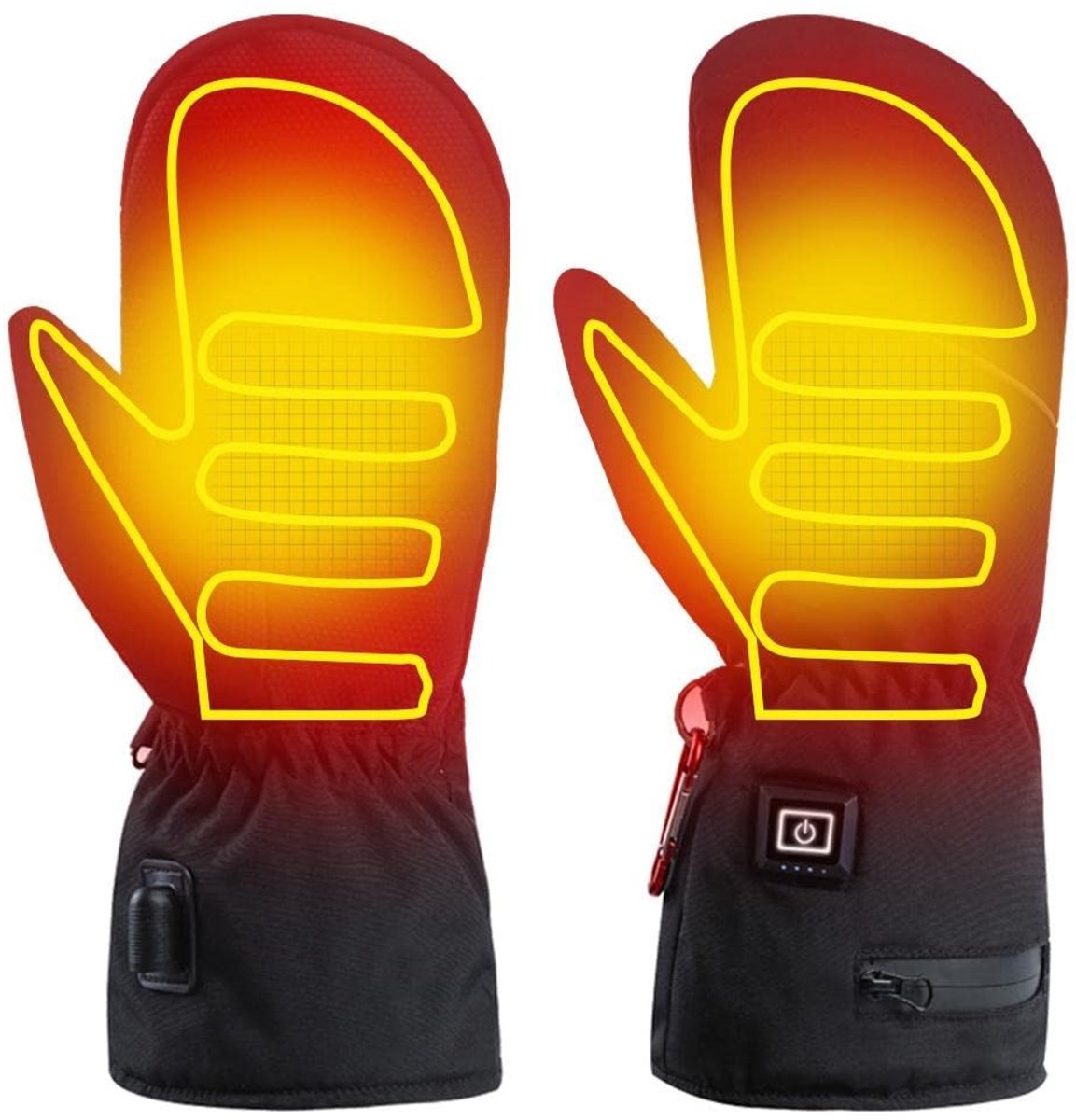 Dailygoods - Verwarmde Handschoenen Dames - Oplaadbare Thermische Handschoenen met Fleecevoering