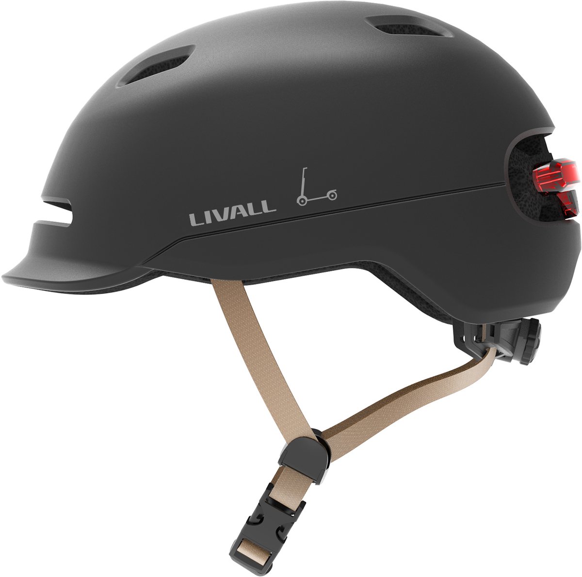 C20 Neo black L size Type-C Slimme fietshelm met ledverlichting en vizier, CPSC-gecertificeerd, fietshelm met valdetectie voor volwassenen (heren en dames), geschikt voor stadsverkeer, e-bikes, scooters en skateboards.