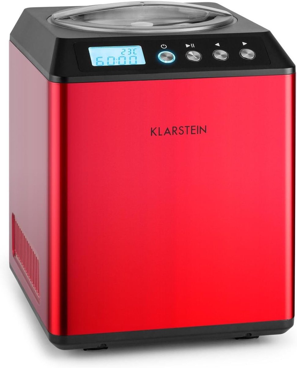 IJsmachine - Dessert Maker - Zelf IJs Maken - Krachtige Compressor - 2 Liter - Rood