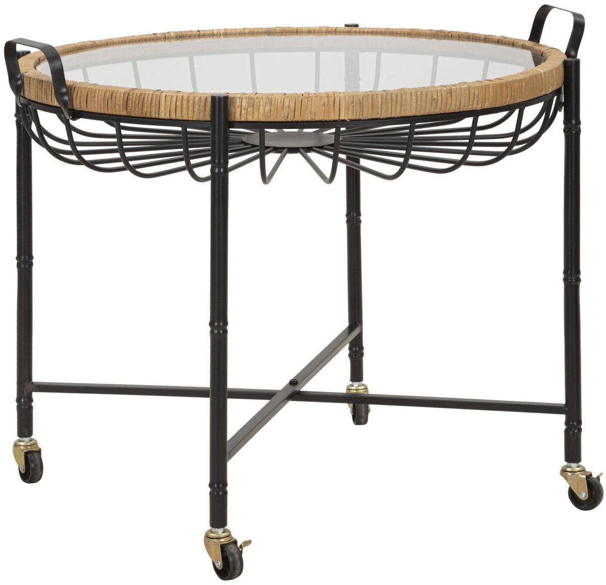 Mauro Ferretti Salontafel Cebu With Glass & Wells 70,5×65×57 cm Multicolor